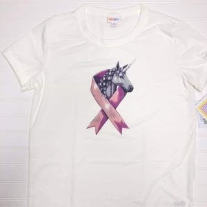 Lularoe breast cancer awareness tee